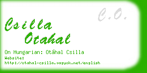 csilla otahal business card